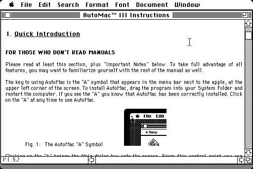 Microsoft Word 3.0 for Mac Document Editor (1987)